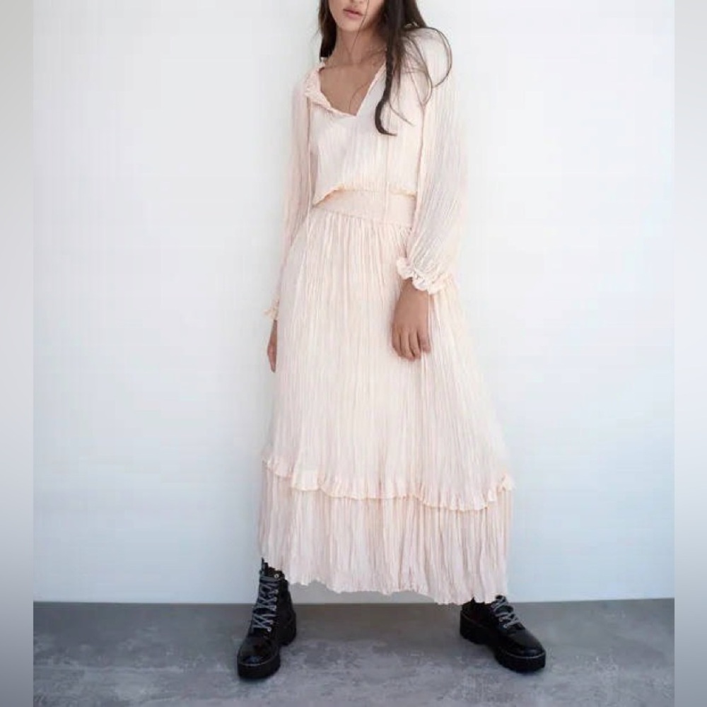 Zara prairie pink dress